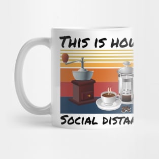 This Is How I Social Distance, Vintage Coffee Lover Mug